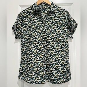 Bermuda‎ Sands Lightweight Golf Polo Shirt Animal Print Medium